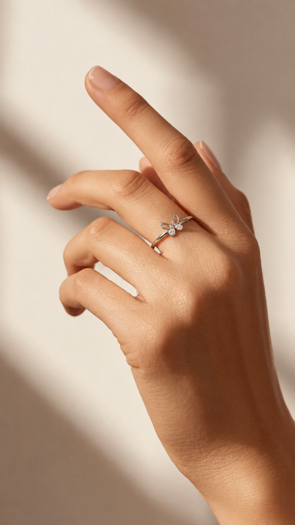 Butterfly Minimal 925 Silver Ring