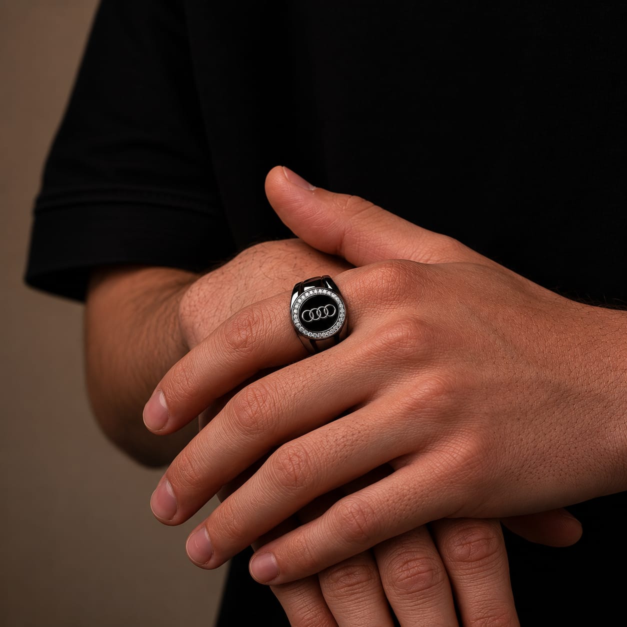Audi Logo 925 Silver Ring